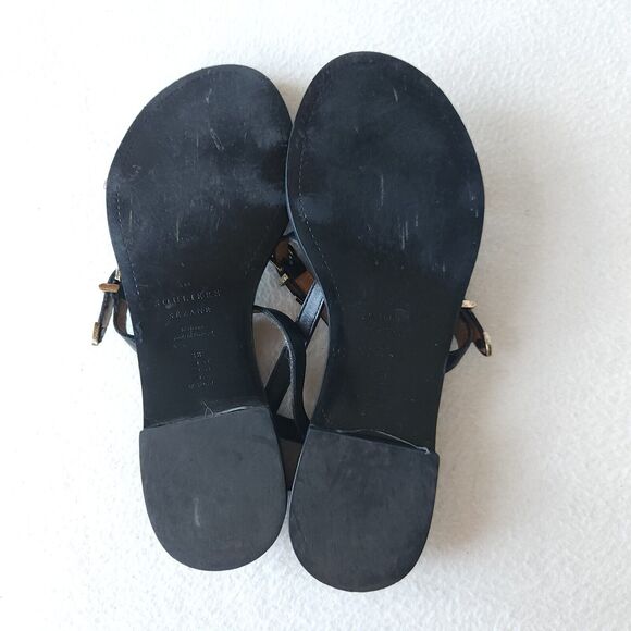 Sezane Black Leather Sandals - Picture 6 of 8